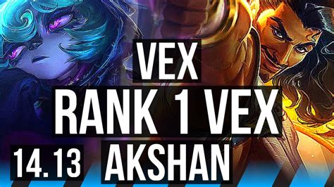 VEX Vs AKSHAN MID Rank 1 Vex Dominating EUNE Challenger 14 13