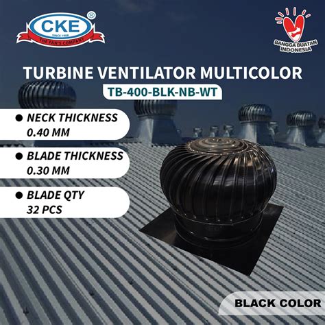 jual turbine ventilator aluminium   warna hitam hijau roof