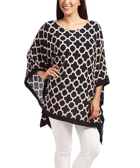 Look What I Found On Zulily Glam Tan Black Geometric Poncho Plus