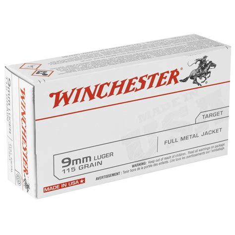 Winchester Ammo Q Usa Mm Luger Gr Full Metal Jacket Fmj