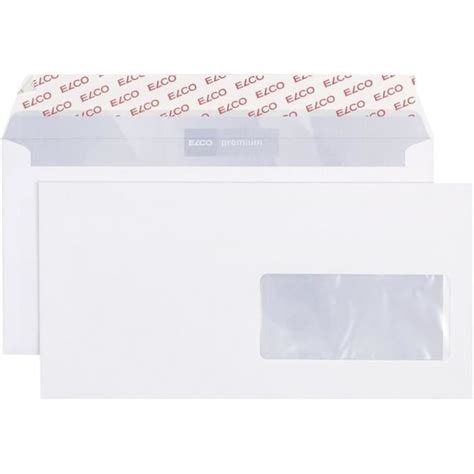 Boite De 500 Enveloppes Blanches DL 114x229 Premium FSC 100 Gm2 F45X100