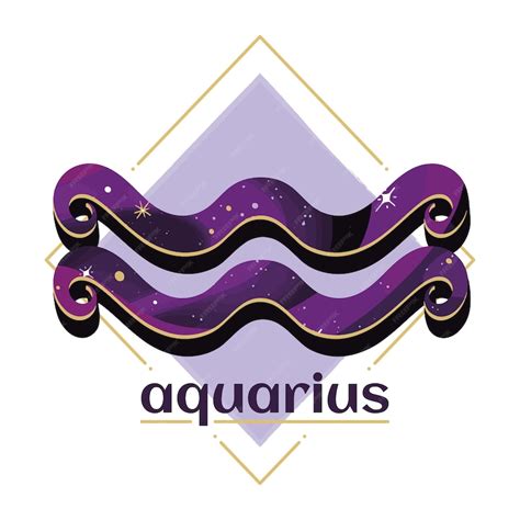 Premium Vector | Hand drawn flat design aquarius logo