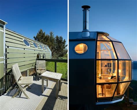 Take a break in this nautically inspired tiny pod home