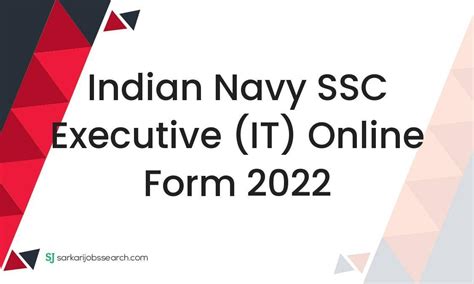 Indian Navy Ssc Executive It Online Form Sarkarijobssearch