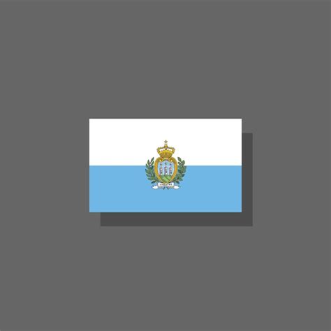 Ilustración De La Plantilla De La Bandera De San Marino Vector Premium