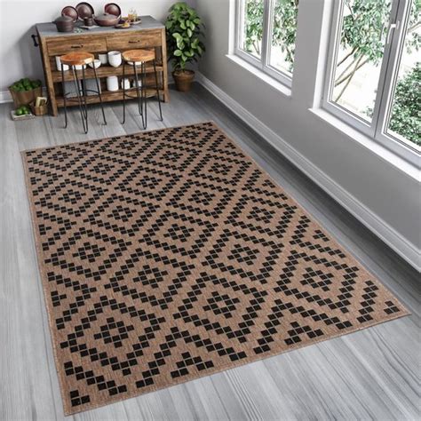 Tapiso Floorlux Vloerkleed Bruin Tapijt Keuken Eetkamer Maat 80x150