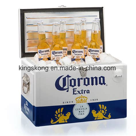 China Corona Extra Metal Beer Andwine Cooler Box With Two Handle China