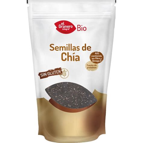 Bio semillas de chía ecológicas y sin gluten bolsa 150 g EL GRANERO