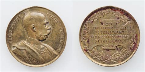 Numismatik Moneta At E U Shop Franz Joseph I AE Medaille 1900 70