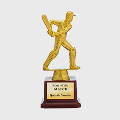 Best Batsman Trophy With Name On Sticker Cricket Trophy Designs