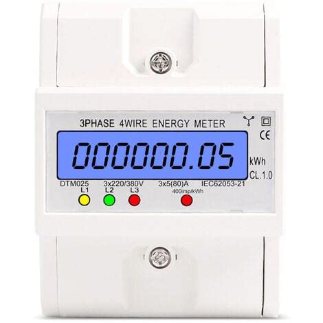 GROOFOO Compteur d Energie Numérique Triphasé Compteur électrique