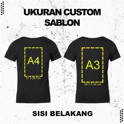 Jual Sablon Sisi Belakang Desain Tambahan Area Kaos Sablon Custom