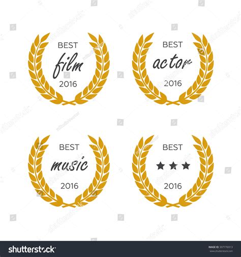 Set Awards Best Black Color Film Stock Vector (Royalty Free) 397776913 ...