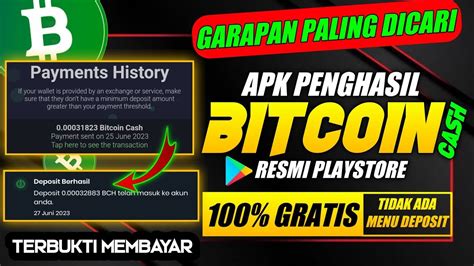 Garapan Paling Legit Aplikasi Penghasil Bitcoin Cash Gratis Terbukti