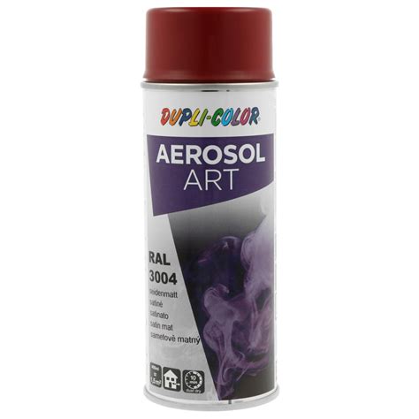 DUPLI COLOR Aerosol Art RAL 3004 Purpurrot Seidenmatt 400 Ml