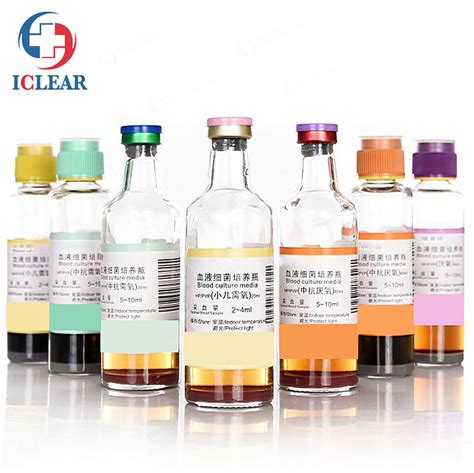 3D Fluorescent Method Anaerobic Aerobic Blood Culture Bottle