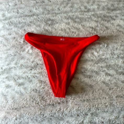 Ark Swimwear Swim Ark Swimwear Red Brazilian Bikini Bottom Poshmark