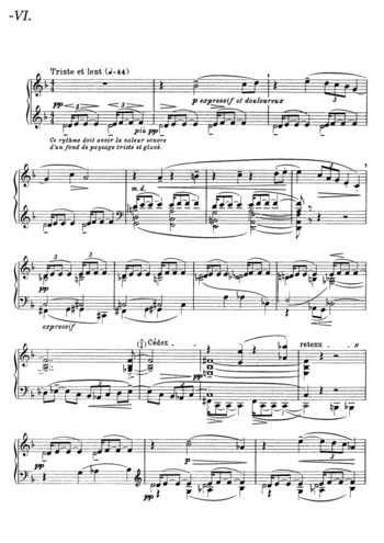 L 117 No 6 Des Pas Sur La Neige Free Sheet Music By Debussy Pianoshelf