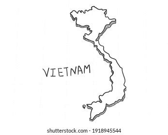 Hand Drawn Vietnam 3d Map On Stock Vector Royalty Free 1918945544