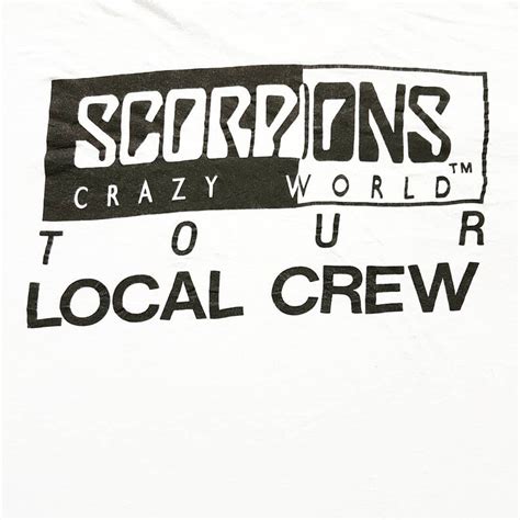 Vintage 1990 Scorpions Crazy World Tour Local Crew T Shirt Etsy