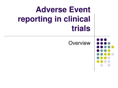 Ppt Adverse Event Reporting In Clinical Trials Powerpoint Presentation Id 5975282