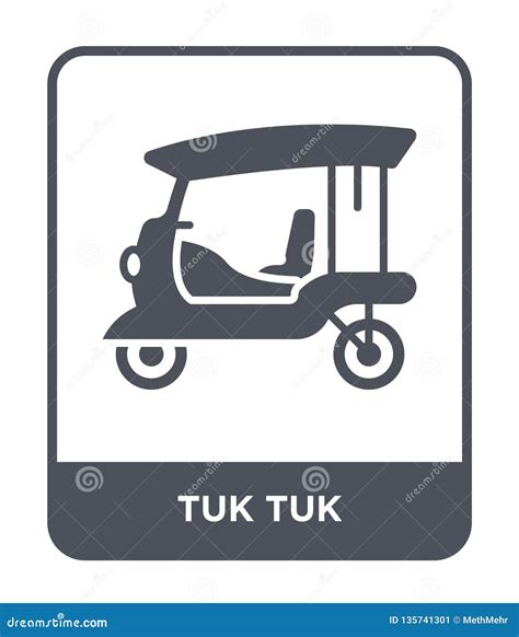 Tuk Tuk Icon In Trendy Design Style Tuk Tuk Icon Isolated On White