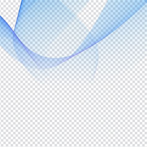 Ondas Abstractas Azules En Fondo Transparente Vector Gratis