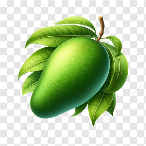 Green Mango With Leaves Image Green Mango Green Leaves Mango PNG