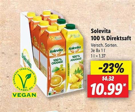 Solevita Direktsaft Angebot Bei Lidl Prospekte De