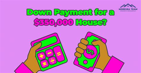 Down Payment Amount For A 350k Home Purchase Moreira Team Mortgage