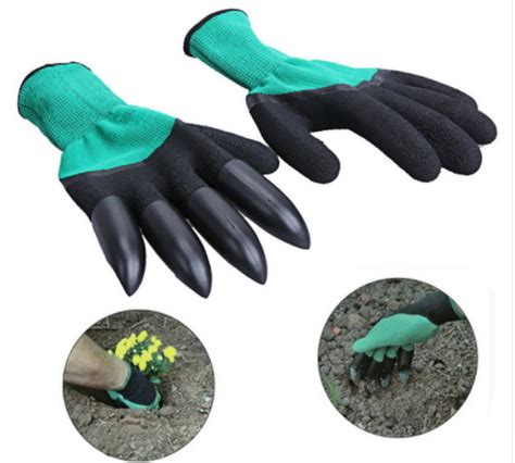 Garden Gloves With Built In Claws For Digging Planting And Raking S