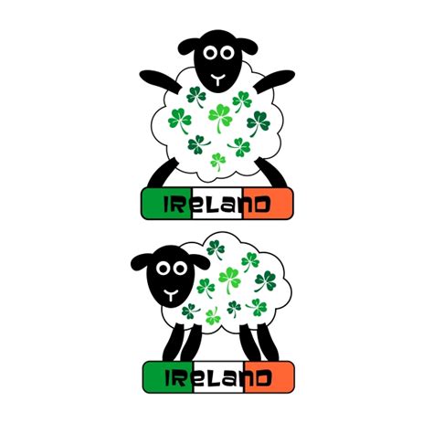 Irish Shamrocks Sheep Cuttable Design Apex Designs And Fonts