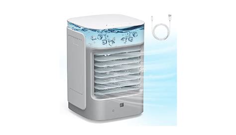 Cozzyben Mini Portable Air Conditioner Portable Ac Cooling Fan 3 Speeds Usb Personal