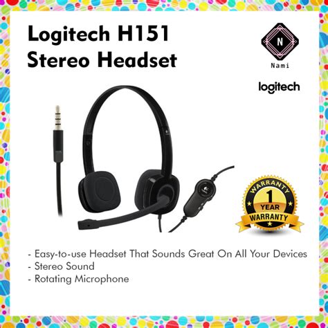 Logitech H151 STEREO HEADSET Multi Device Headset With In Line Controls