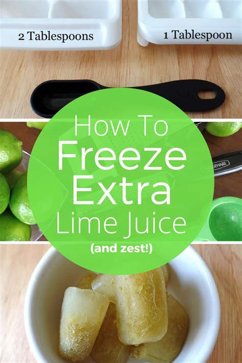freeze extra lime juice   waste citrus