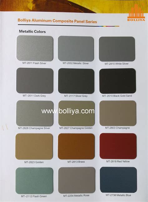 RAL Color Chart Metallic Finish