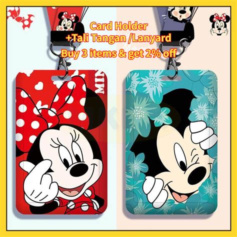 Jual MKBK Mickey Mouse Disney Lanyard Id Card Name Tag Id Card