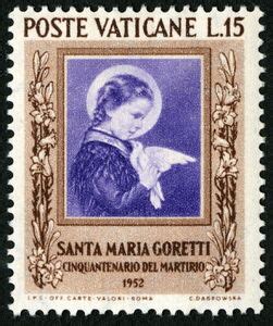 Stamp Saint Maria Goretti Vatican City 50th Anniversary Of The