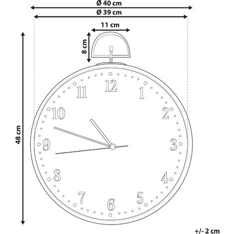 Reloj De Pared Redondo Madera Clara Efecto Madera Cm Estilo Vintage