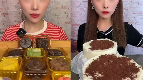 Tiramisu Mousse Cake Mukbang Asmr Eating Mini Moon Cake Asmr Eating