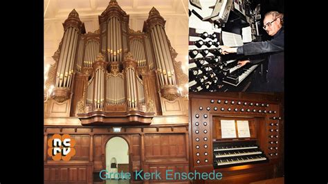 Jan J Van Den Berg Bespeelt Het Orgel In De Grote Kerk Te Enschede