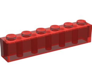 LEGO Transparent Red Brick 1 X 6 3009 30611 Brick Owl LEGO