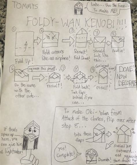 Tommys Foldy Wan Kenobi Origami Yoda
