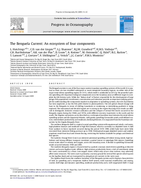 (PDF) The Benguela Current: an ecosystem of four components | Janet ...