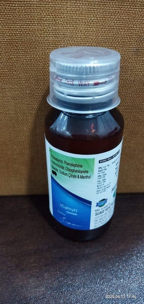 Plastic Demulcents Pediatric Anti Cold Syrup For Dry Cough Bottle