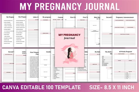 Editable My Pregnancy Journal Canva Graphic By Kdp Gallery Creative