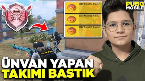 EFSANE TAKIM ÜNVAN NI YAPAN TAKIMI MAÇIMA GELDİ PUBG MOBİLE YouTube