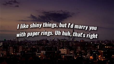 Taylor Swift Paper Rings Lyrics Video Youtube