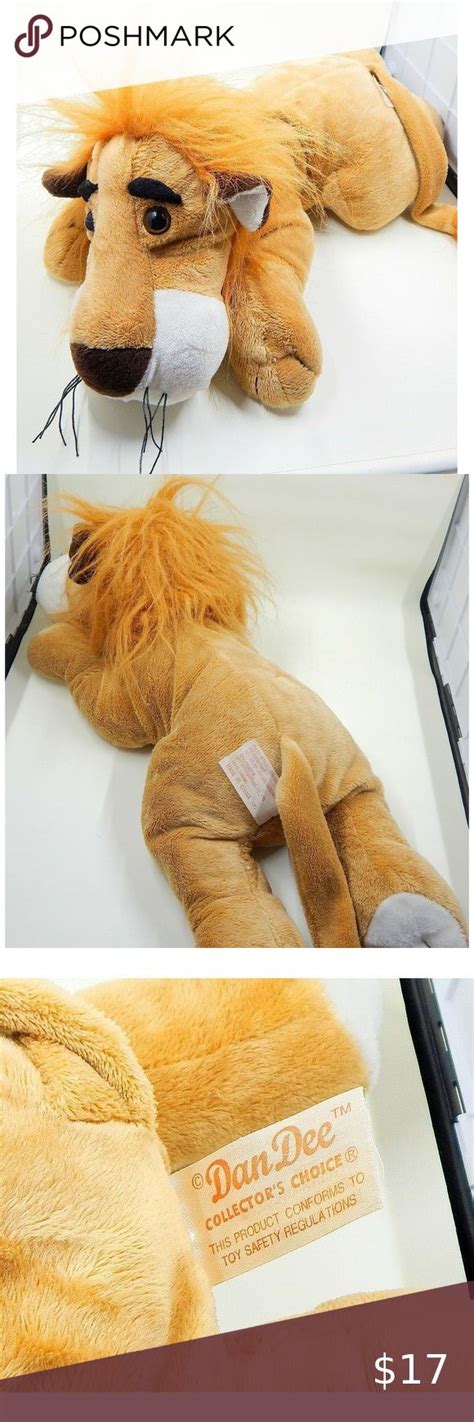 Dan Dee Collectors Choice Lion Plush Stuffed Floppy Laying 16 Inches In