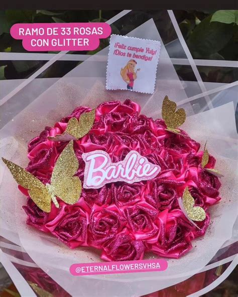 Ramo De Rosas Eternas BARBIE En 2023 Arreglos Florales Diy